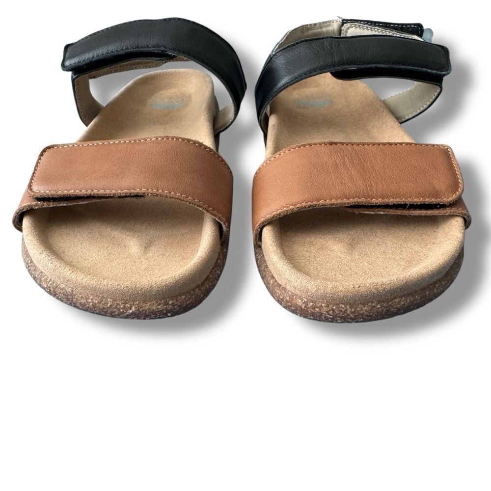 Cloud Footwear Lana Leather Ankle Strap Sandals Tan Black Women’s US 6 - Picture 2 of 10